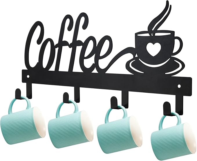 CUKE2BEET Wall Mounted Coffee Mug Holder by CUKE2BEET