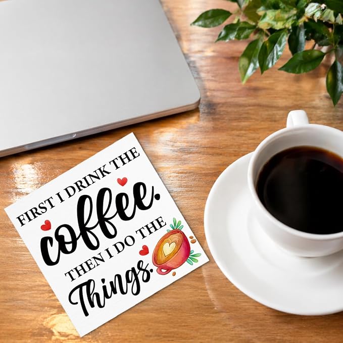 Coffee Bar Decor, Funny Office Decorations, First I Drink The Coffee, Then I Do - Image 4