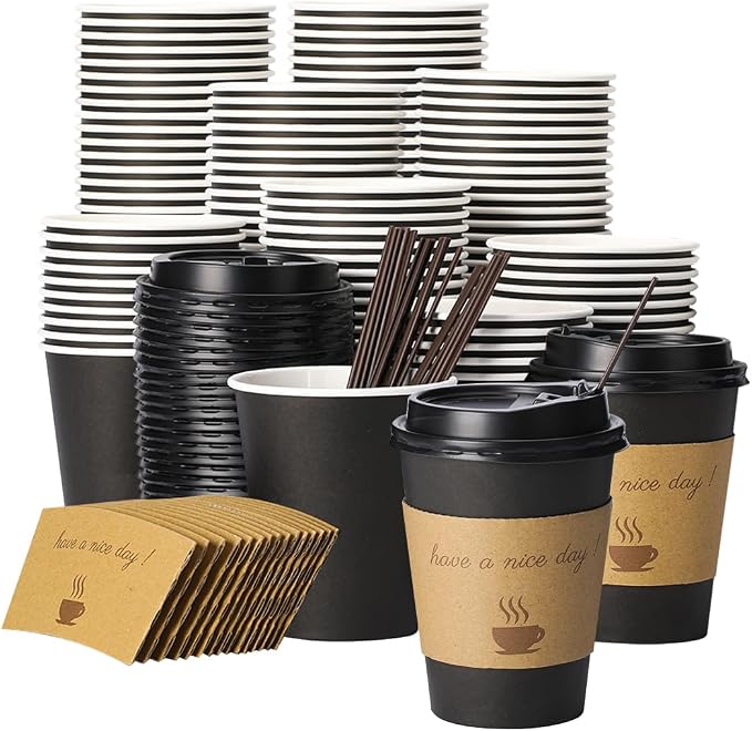 BYSNOW 500 pack 12 oz Disposable Coffee Cups - Image 7