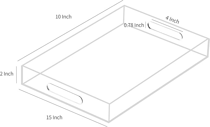 Clear Sturdy Acrylic Serving Tray - Image 2