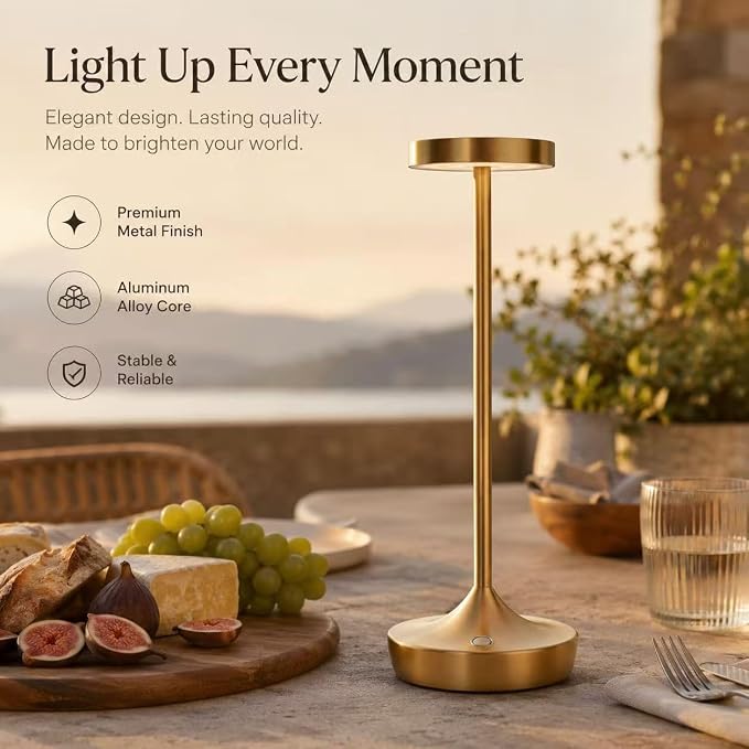 YHT 72Hrs Cordless Table Lamps, Rechargeable 6000mAh LED Outdoor LED Battery - Image 2
