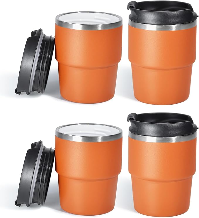 CHLJAR 6 oz Espresso Cup, Ceramic-Lined 18/8 Stainless Steel Coffee Cup by Unknown