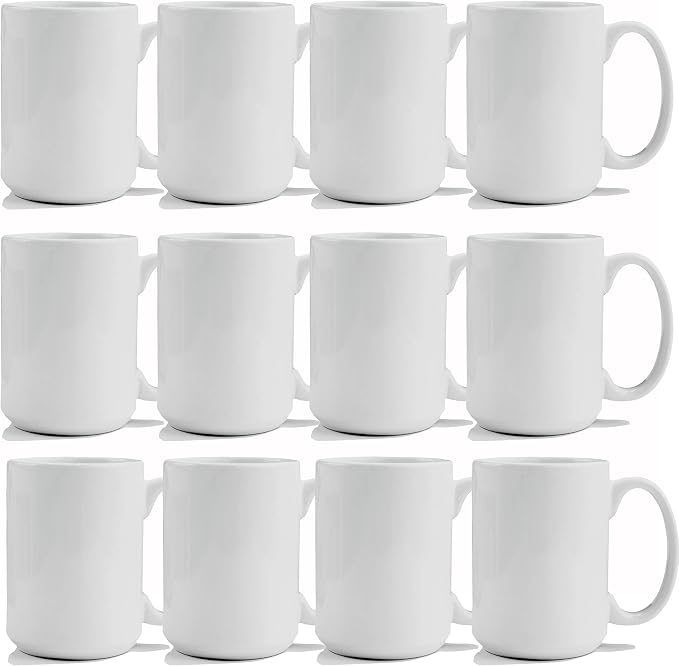 TANGLONG Sublimation Mugs 15 oz, Sublimation Blanks, Bulk Coffee Mugs, Hot by TANGLONG