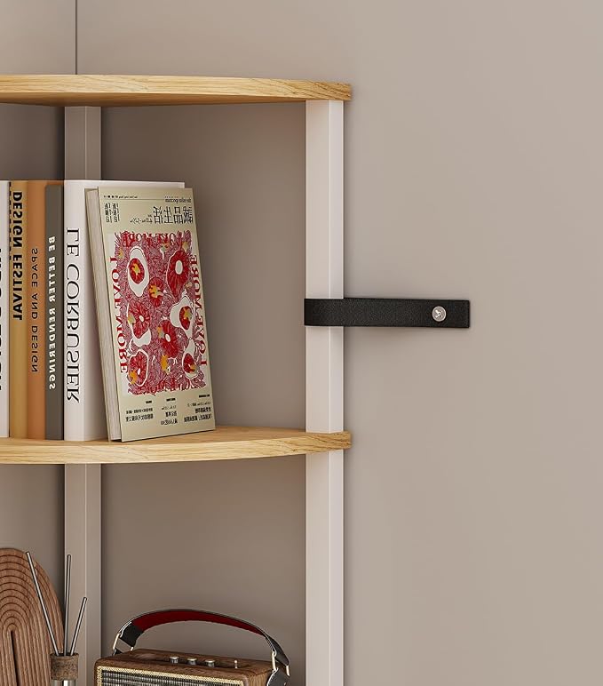 Corner Shelf, 6-Tier Corner Bookshelf, Industrial Corner Ladder Shelf, DIY - Image 9