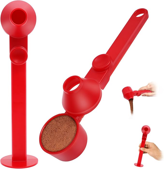 2Pcs Coffee Scoop Funnel 2Tbsp, BPA-Free PCTG, Dishwasher Safe | 51mm Tamper by Unknown
