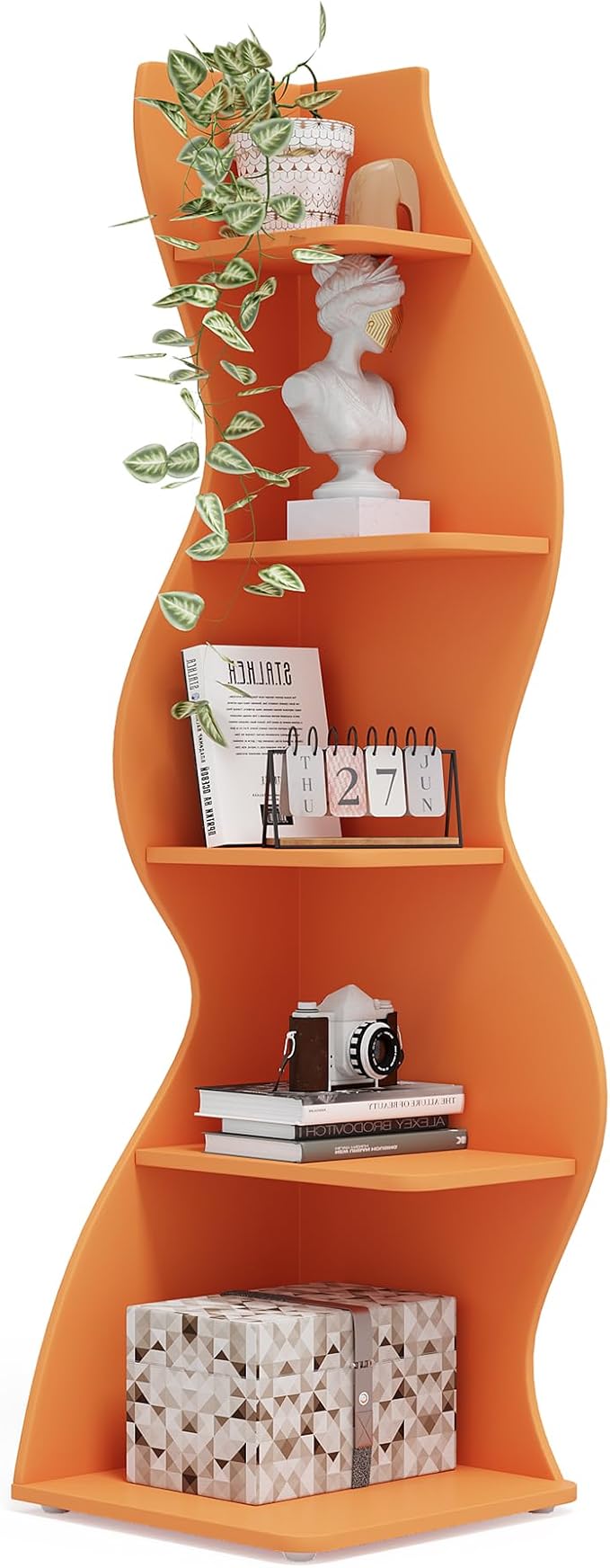 Tribesigns Corner Shelf, Modern 5-Tier Wall Corner Bookshelf, Stylish Corner by Unknown