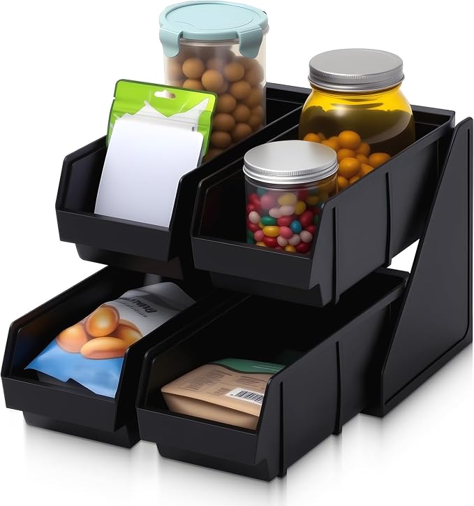 Novabright 4 Compartment Serve Condiment Bin Self Serve Condiment Packet by Unknown
