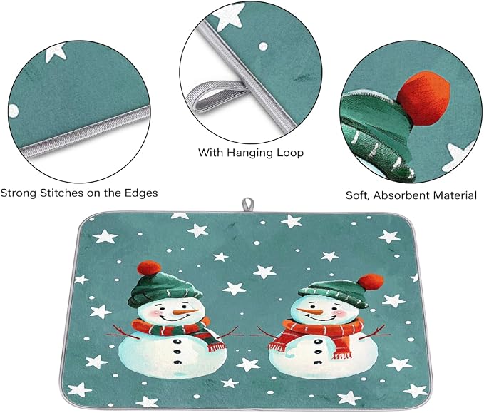 Dish Drying Mat, Kitchen Counter Quick Dry Pads - Image 3