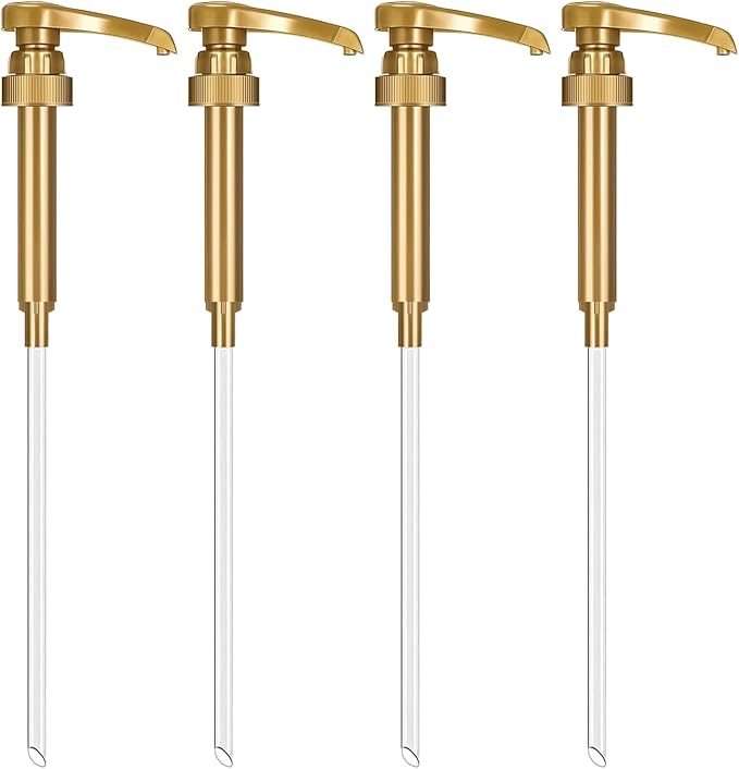 Torani Syrup Pump 4-Pack – Universal Coffee Syrup Pump Dispenser by Torani