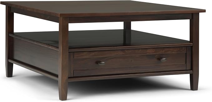 SIMPLIHOME Warm Shaker Square Coffee Table by SimpliHome