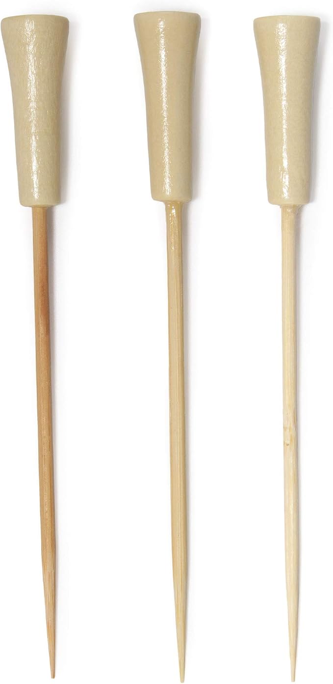 BambooMN Decorative Golf Tee Bamboo Cocktail Sandwich Skewer Picks by BambooMN