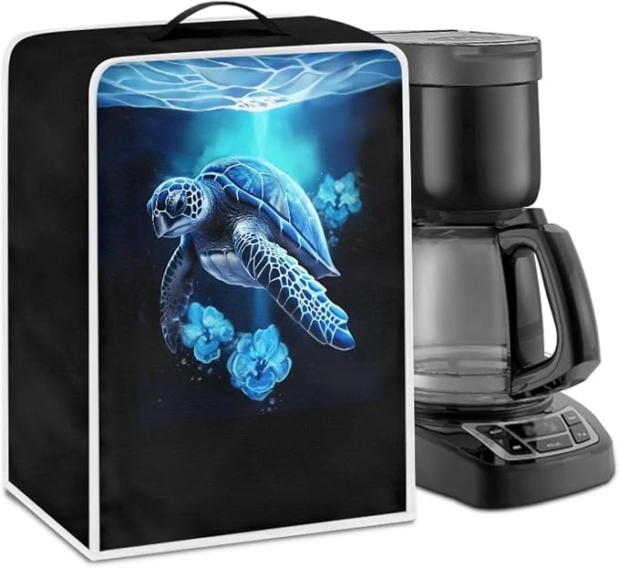 Turtle Design Coffee Machine Covers by Kathyboom