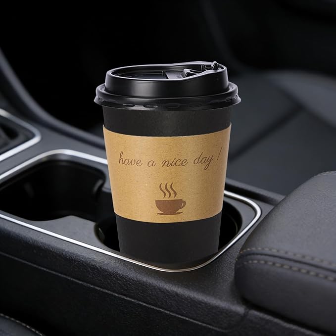 BYSNOW 20 oz 50 pack Disposable Paper Coffee Cups, Paper To Go Cups - Image 5