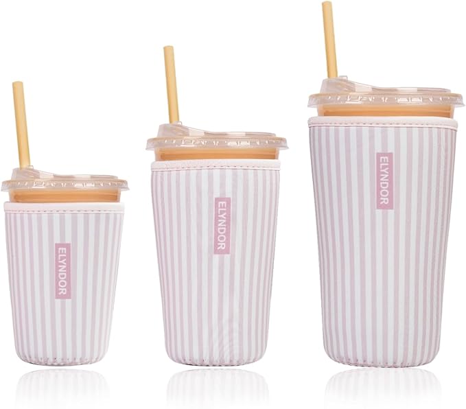 Reusable Insulated Sleeve for Iced Coffee Cup, Beverage Holder for Iced Coffee by Unknown