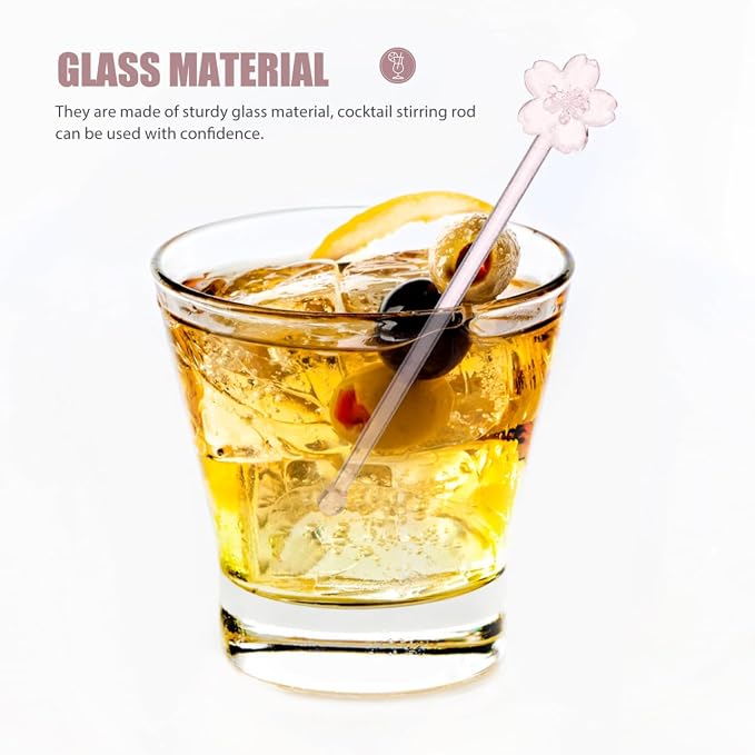 PRETYZOOM 2 Pcs Reusable Coffee Stir Sticks 6.29 Inch Lightweight Glass Swizzle - Image 4