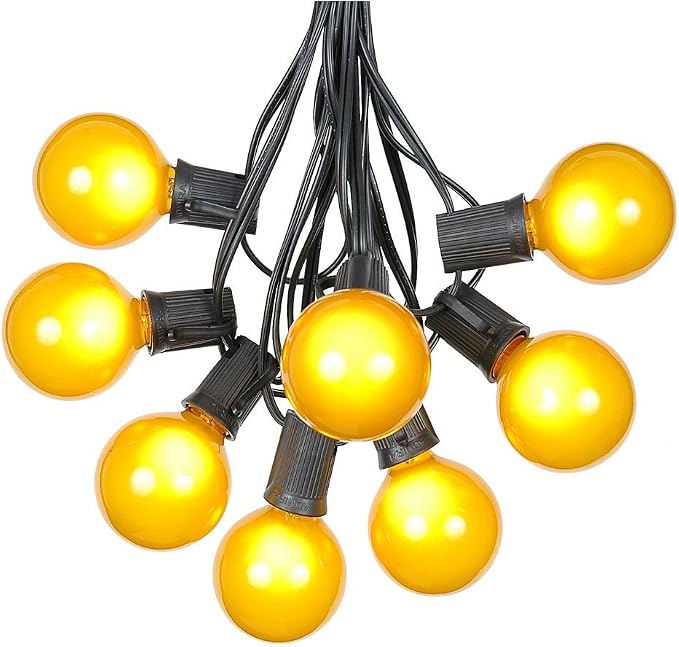 25 Foot G50 Outdoor Patio String Lights by NoveltyLights-LightExperts