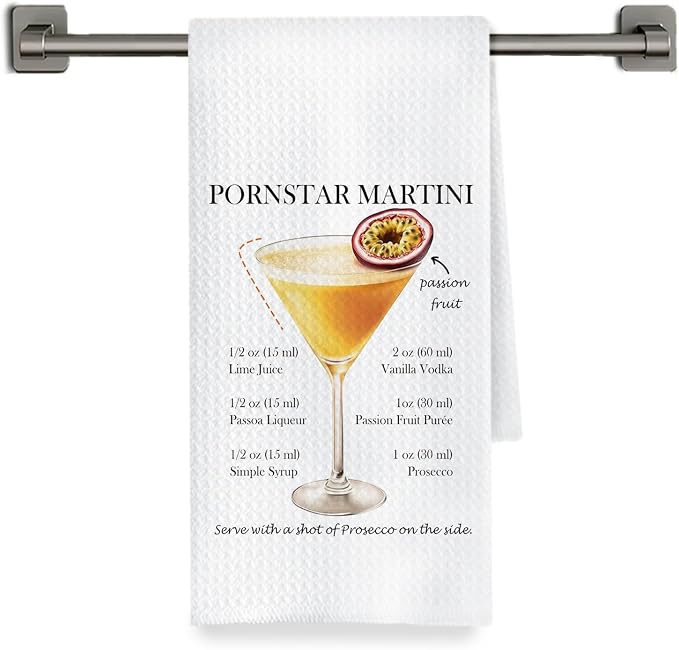 Pornstar Martini Kitchen Towels Decorative, Martini Gifts Dish Hand Tea Towels by Unknown