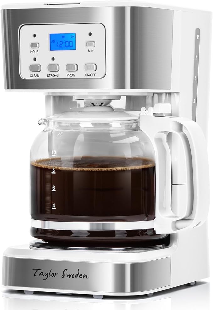 Taylor Swoden 12-Cup Programmable Coffee Maker, Regular & Strong Brew Drip by TaylorSwoden
