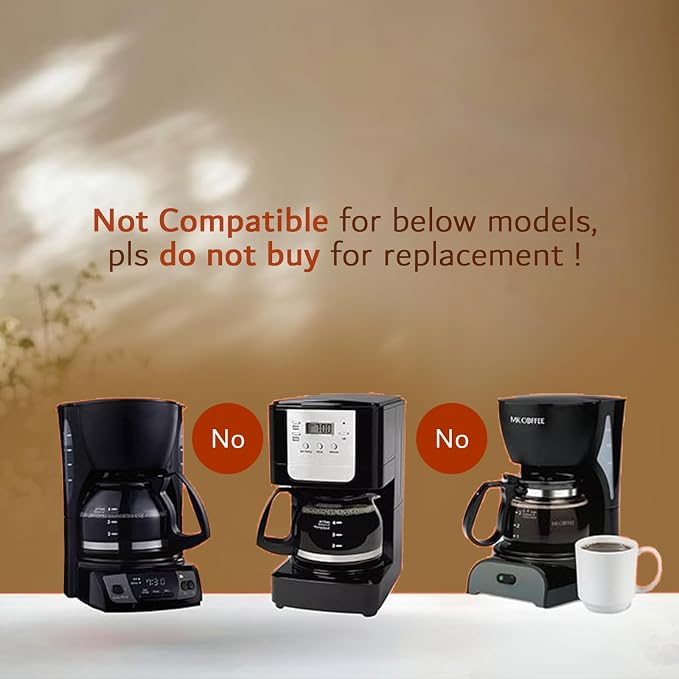 5 Cup Replacement Coffee Carafe, Fits Mr Coffee 5-cups Coffee Machines Model - Image 3