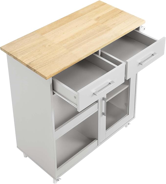 Modway Culinary Rolling Kitchen Cart - Image 6