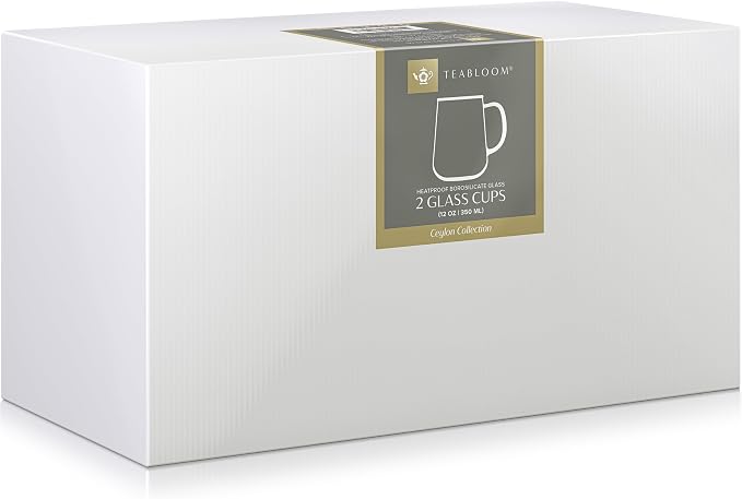 Teabloom Set of 2 Premium Borosilicate Glass Mugs - Image 6