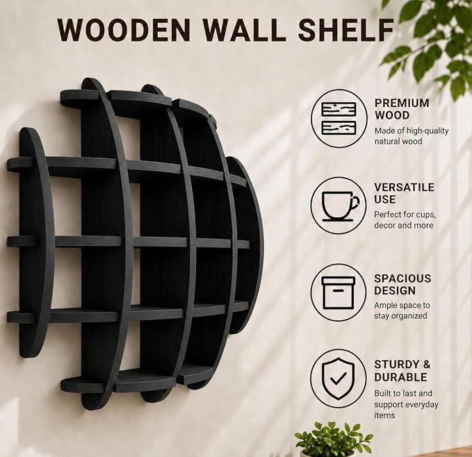 Circle Wall Shelf Wall Mounted - Image 4