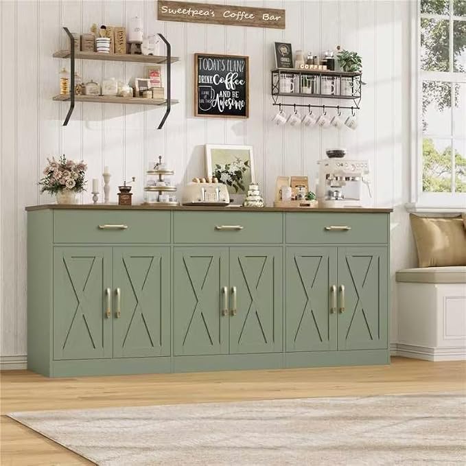 HOSTACK 71" Large Sideboard Buffet Cabinet - Image 4