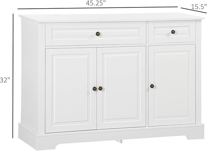 HOMCOM Sideboard Buffet Cabinet, Modern Buffet Cabinet - Image 3