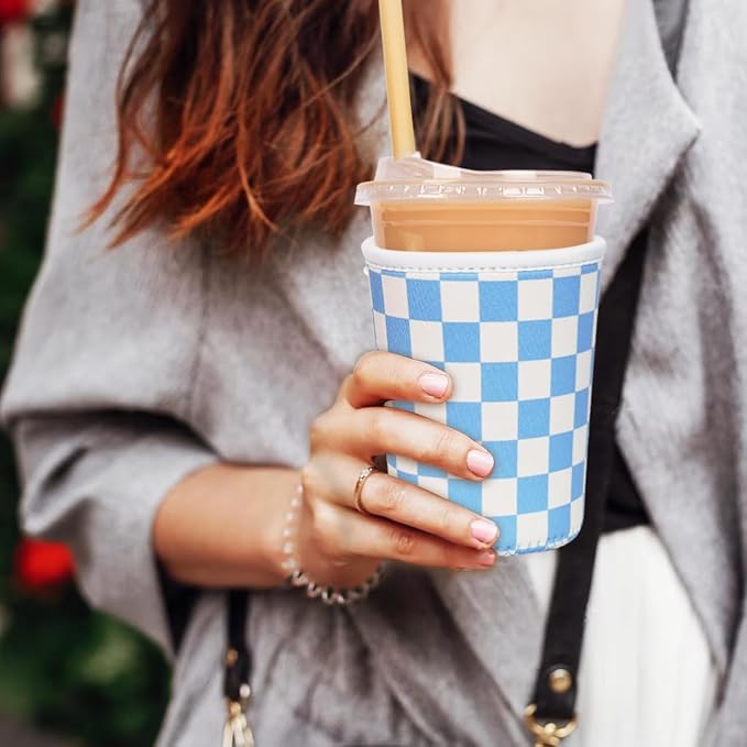 Reusable Insulated Neoprene Iced Coffee Cup Sleeve, Durable Drink Sleeve - Image 3