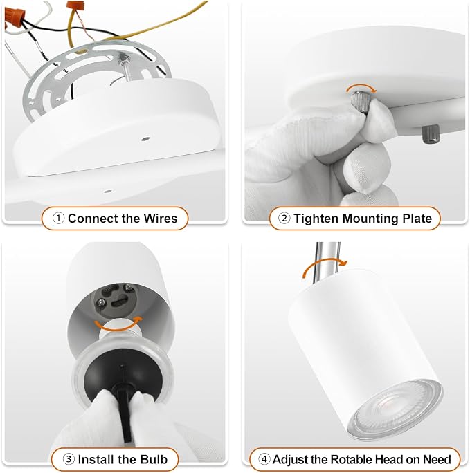 BoostArea LED 2 Light Track Lighting Kit, Flexibly Rotatable Light Head - Image 3