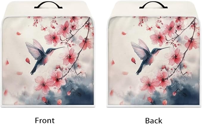 Hummingbird Flower Design Coffee Machine Covers Folding Covers - Image 2