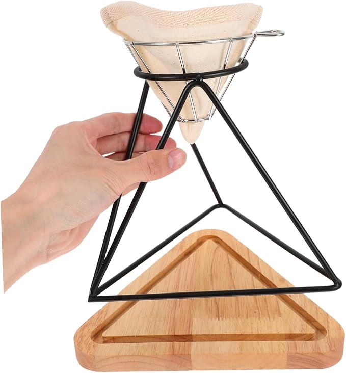 Healifty Reusable Stainless Steel Coffee Filter Stand Set Manual Pour-over - Image 4