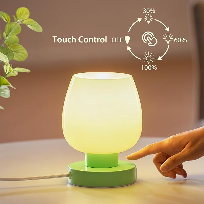 Touch Bedside Table Lamp with USB Charging - Image 3