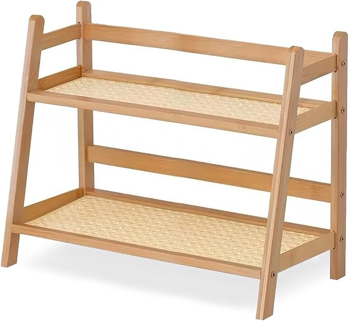 2 Tier Coffee Bar Station Organizer & Bamboo Mug Holder – Countertop Tea and by Unknown