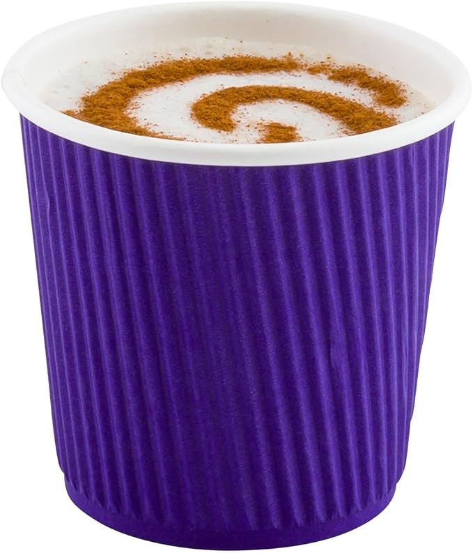 Restaurantware-4 Ounce Paper Coffee Cups, 25 Ripple Wall Disposable Paper Cups by Restaurantware