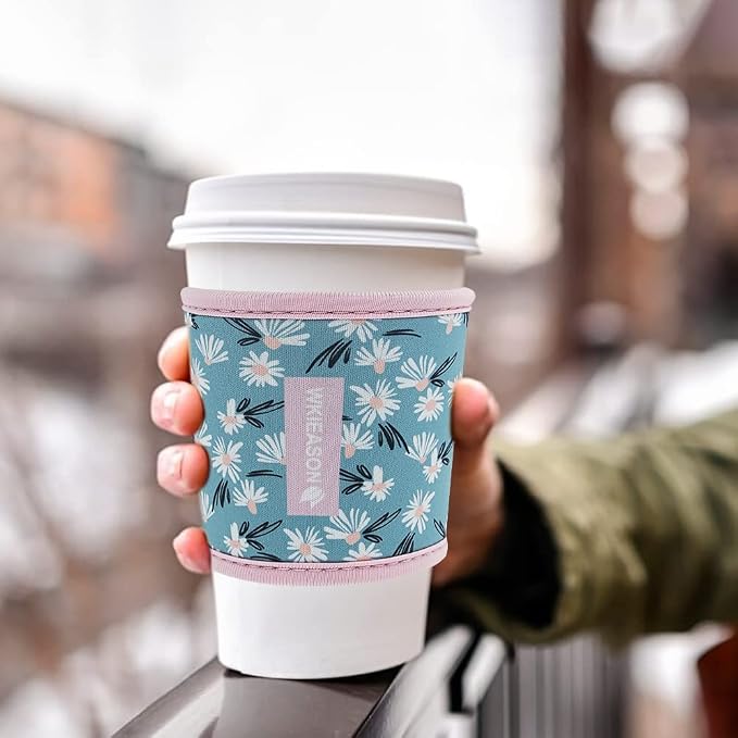 WK IEASON Reusable Hot Cup Insulator Sleeves Neoprene Hot Tea Cup Holder - Image 4