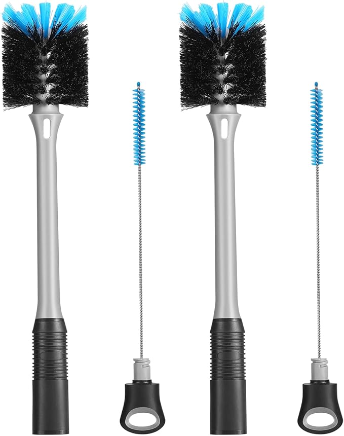 MOSOLAN 2-in-1 Water Bottle Brush and Straw Cleaner Brush, Long Handle Water by mosolan