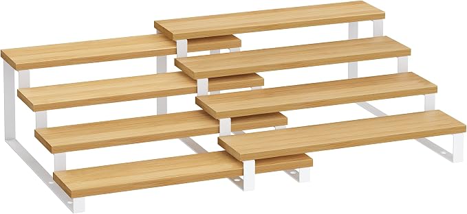 SONGMICS Display Risers, 4-Tier Cupcake Stand Holder, Spice Rack, Shelf Risers by Unknown