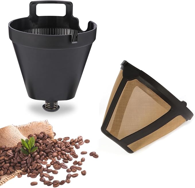 Permanent CE250 CE251 Filter Basket Holder & Gold Tone Filter Set，Compatible - Image 4