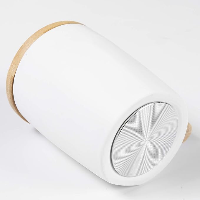 HOWAY Flat Bottom Mug with Wood Lid, Ceramic Tea Cup - Image 4