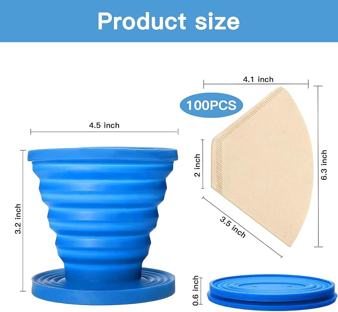 Collapsible Pour Over Coffee Dripper Set - Image 2
