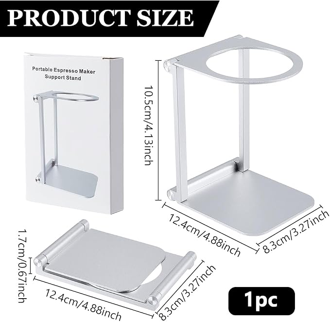 FINGERINSPIRE Compact Size Portable Coffee Stand 4.88x3.27x0.67 inch - Image 2