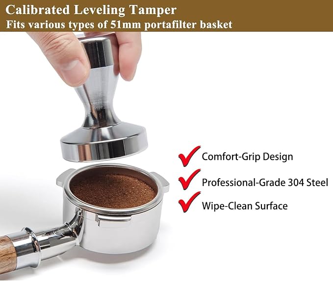 51mm Espresso Tamper Espresso Accessories Kit: Espresso Tamper Set, Coffee - Image 2