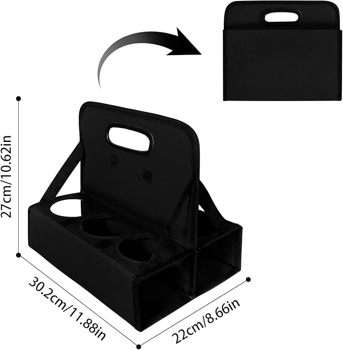 6-Cup Drink Carrier, Portable Beverage Caddy - Image 6
