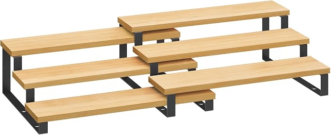 SONGMICS Display Risers, 3-Tier Cupcake Stand Holder, Spice Rack, Shelf Risers by Unknown