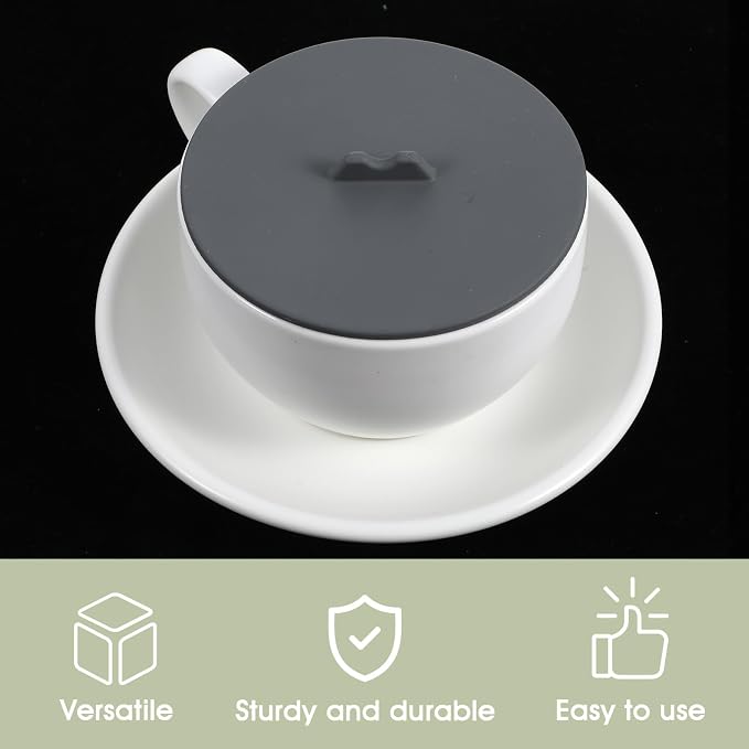 3 Pcs Mug Cover Silicone Coffee Cup Lid Coffee Cup Covers Anti-Dust Airtight - Image 5