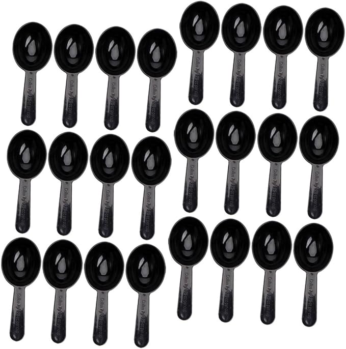 Uonlytech 50pcs Black Coffee Bean Scoop and Multi-function Tea Measuring Spoon by UONLYtech