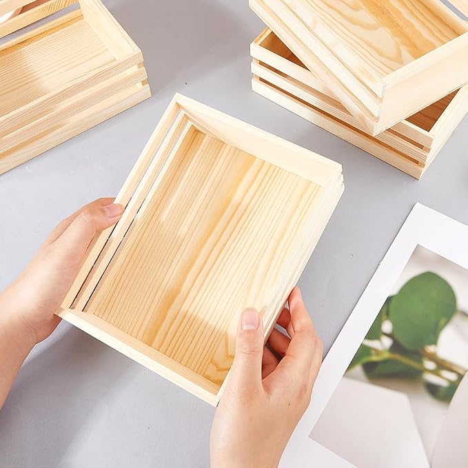 SUPERFINDINGS 5Pcs Wooden Crates - Image 3
