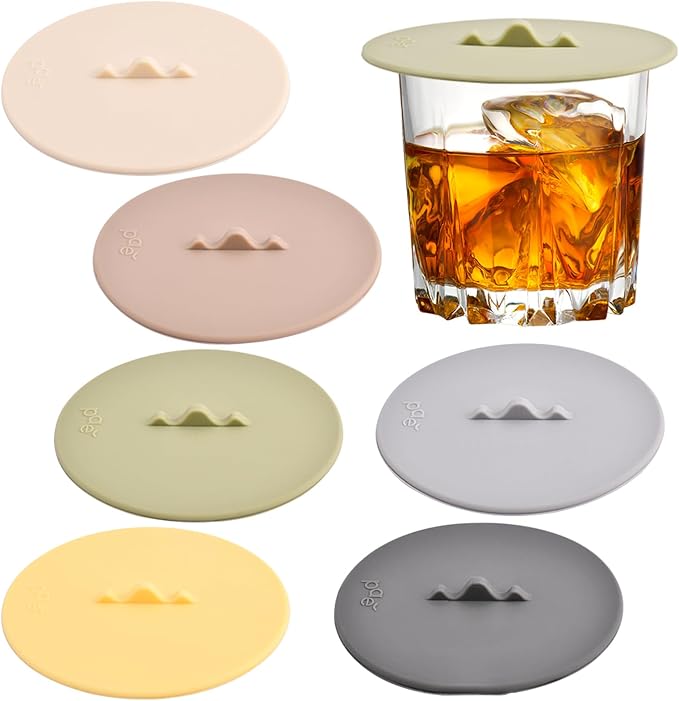 6Pcs Silicone Cup Lids, Silicone Multicolored Cup Covers, Universal Mug Cover - Image 3