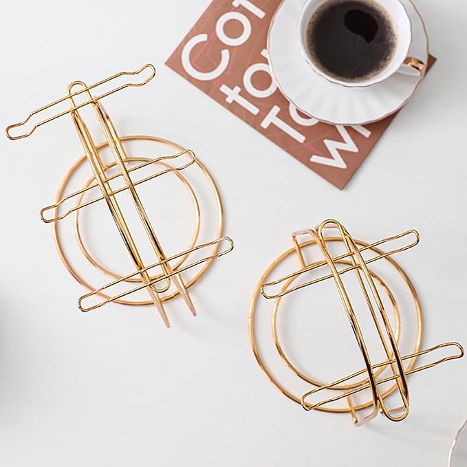 Eforcase Tea Cup and Saucer Display Stand Holder Rack Metal Cup Saucer Holder - Image 5